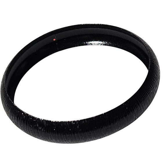 Elegant Black Carbon Fiber Bangle Bracelet Classic Minimalist Fashion Jewelry - Picture 2 of 3